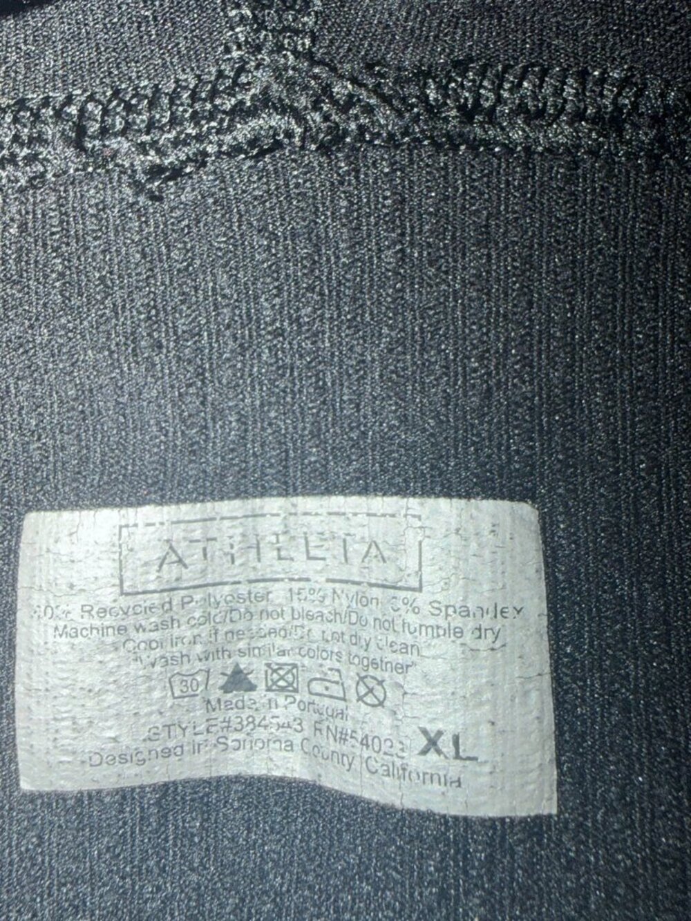 VGUC EUC Athleta Black Hooded Performance Long Sleeve Top XL - Picture 3 of 3